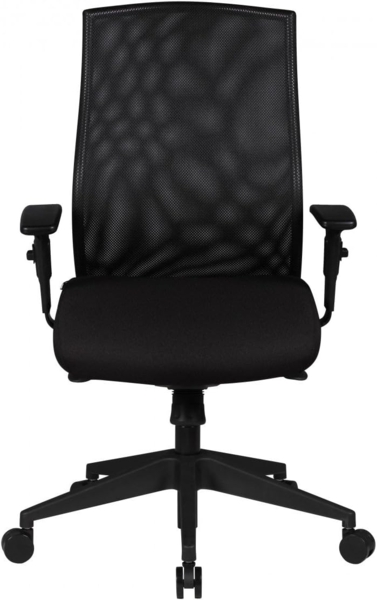 Bürostuhl Bezug Stoff Schwarz Schreibtischstuhl Design Chefsessel Armlehne Drehstuhl Polsterung 120 kg Bild 3