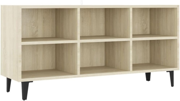 vidaXL TV-Schrank mit Metallbeinen Sonoma-Eiche 103,5x30x50 cm