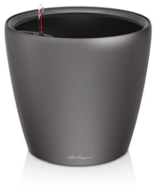 LECHUZA Tisch-Pflanzgefäß CLASSICO LS 21 ALL-IN-ONE Kohlegrau-Metallic 442094