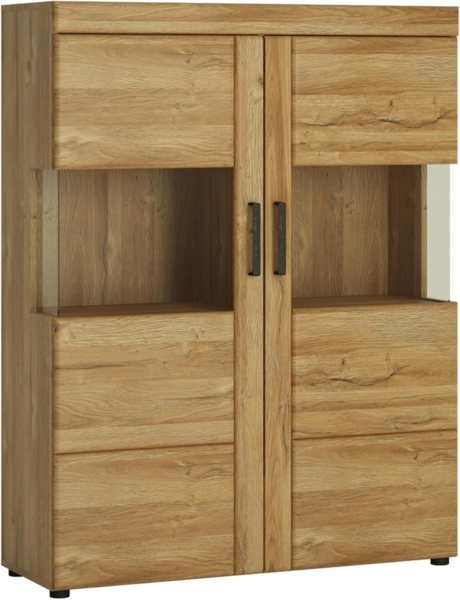 Highboard Coswig / Cortina, Holzwerkstoff, Holzfarben, 102 x 133 x 37 cm