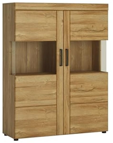 Highboard Coswig / Cortina, Holzwerkstoff, Holzfarben, 102 x 133 x 37 cm