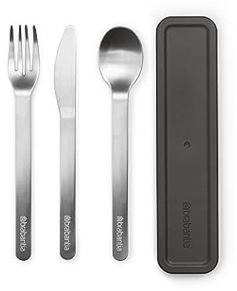 BRABANTIA Besteckgarnitur LBH 19.50x6x14.50 cm grau Besteck Besteckset Besteck-Set
