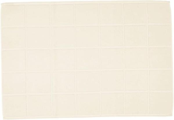 Ross Uni-Zwirn Frottier Badematte Karofond|60x100 cm| champagner