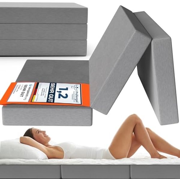 Klappmatratze Gästematratze Klappbar Mittel Hart H3, DYNMC you, (TEST Sehr Gut, Gästebett Klappbar - Faltmatratze), Bodenmatratze Kinderzimmer