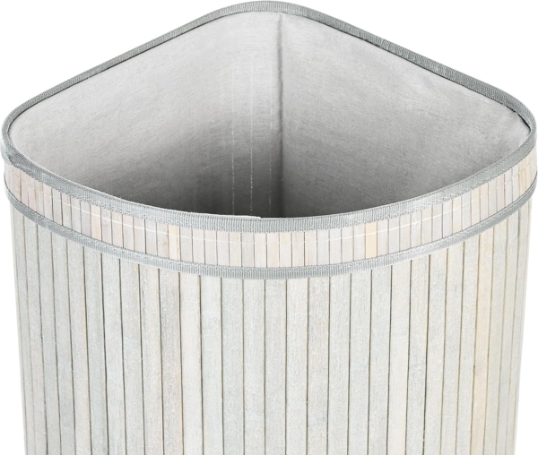 Korb mit Deckel Bambusholz hellgrau eckig BADULLA Bild 7