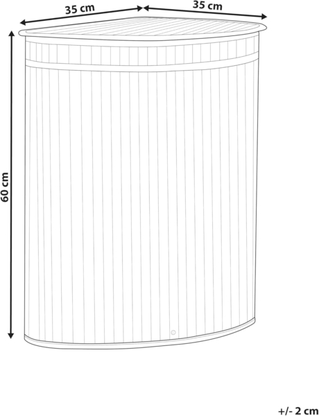 Korb mit Deckel Bambusholz hellgrau eckig BADULLA Bild 3