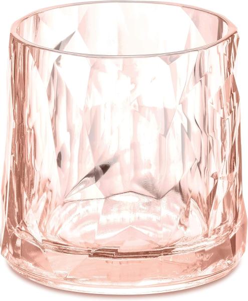 Koziol Club No. 2 Glas, Cocktailglas, Trinkbecher, Trinkglas, Kunststoff, Transparent Rose Quartz, 250 ml, 3402654