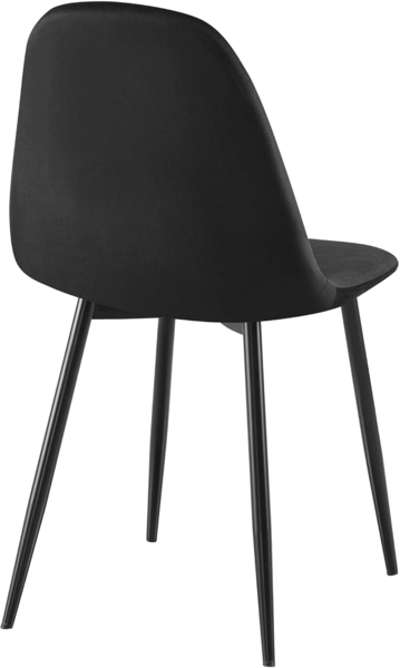 CLP 4er Set Esszimmerstühle Napier gepolstert bis 150 kg belastbar,schwarz Samt Bild 7