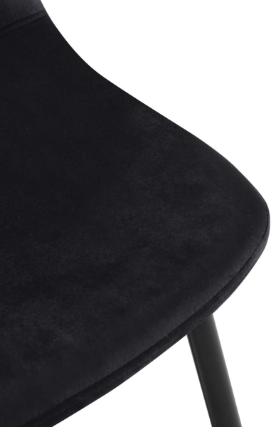 CLP 4er Set Esszimmerstühle Napier gepolstert bis 150 kg belastbar,schwarz Samt Bild 6