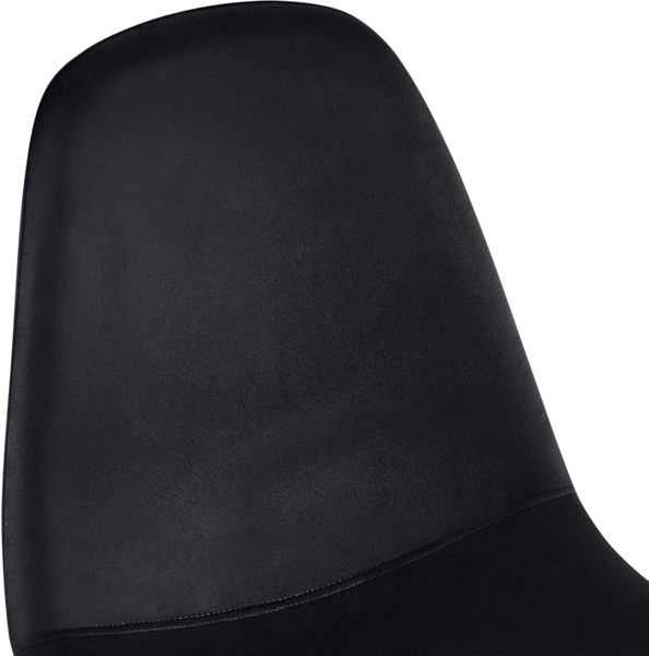 CLP 4er Set Esszimmerstühle Napier gepolstert bis 150 kg belastbar,schwarz Samt Bild 5