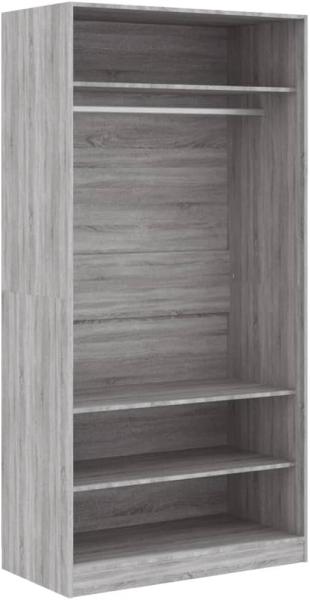 vidaXL Kleiderschrank Grau Sonoma 100x50x200 cm Holzwerkstoff 826615