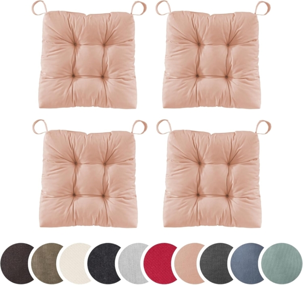 sleepling Stuhlkissen Eva, für Indoor und Outdoor, mit Klettverschluss, abriebfest und langlebig