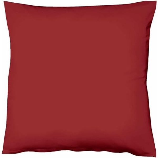 Fleuresse Mako-Satin-Kissenbezug uni colours, Farbe bordeaux 4580