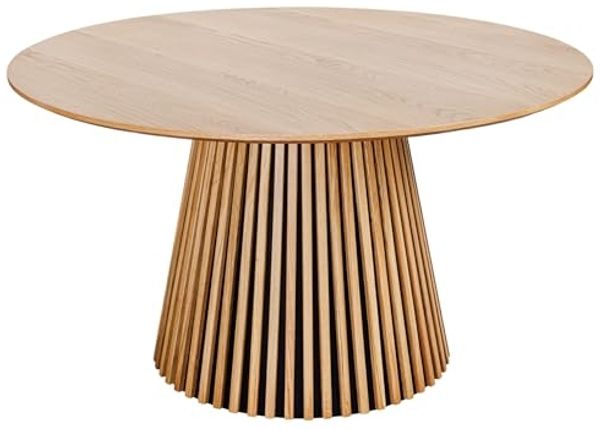 riess-ambiente Esstisch VALHALLA WOOD 120cm natur (Einzelartikel, 1-St), Küche · rund · bis 4 Personen · Eiche · Säulenfuß · Design