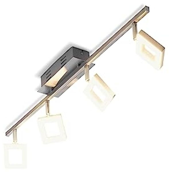 casa NOVA LED Deckenstrahler REAL, 4-flammig, B 80 cm, Aluminium, Dimmfunktion, LED fest integriert, Warmweiß