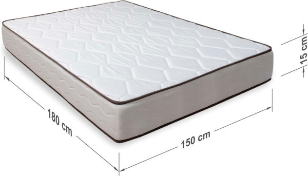 Imperial Confort Stockholm - Matratze, 180 x 150 x 21 cm, Farbe weiß und grau Bild 3