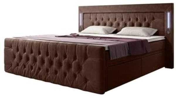 Boxspringbett Charme 180x200 H2 Braun