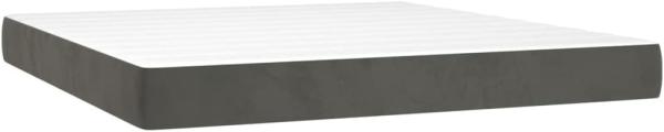 vidaXL Boxspringbett mit Matratze Dunkelgrau 160x200 cm Samt 3129220 Bild 5