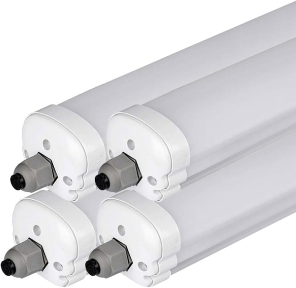 4er Set LED Wannenleuchte, 4320 lm, neutralweiß 4000K , L 120 cm