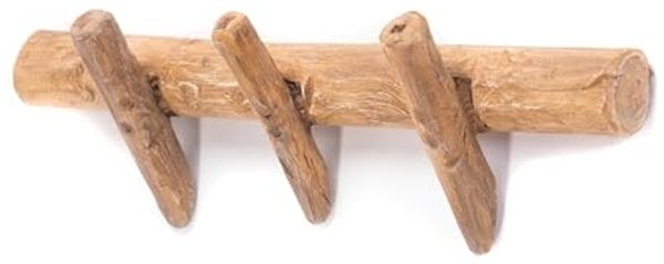 DESIGN DELIGHTS Wandgarderobe WANDGARDEROBE "KYRA 35", Holz massivholz, Ast Kleiderhaken