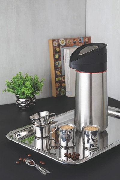 Tramontina Tablett BUENA - Serviertablett, Edelstahl, rostfrei, spülmaschinenfest, Edelstahl, (1-tlg), Rostfrei, 33x50 cm, Serviertablett Bild 2