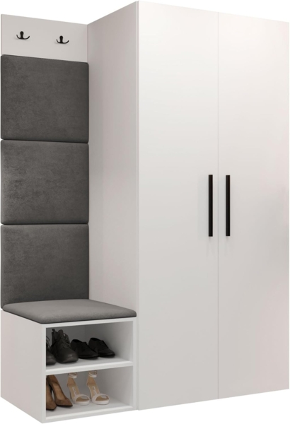 Garderoben-Set Mapreni IV (Farbe: Weiß, Manila 16)