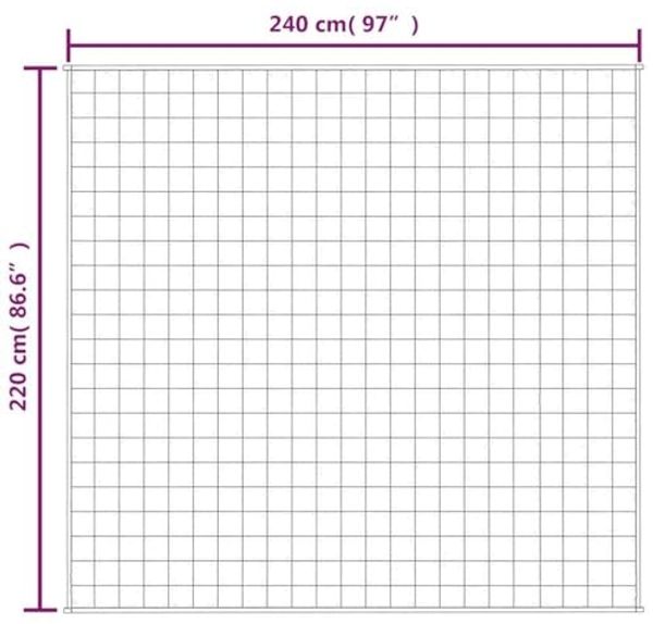 vidaXL Gewichtsdecke Stoff, 1 x Gewichtsdecke, Hellcreme, 220x240 cm, Stoff, 15 kg Bild 3