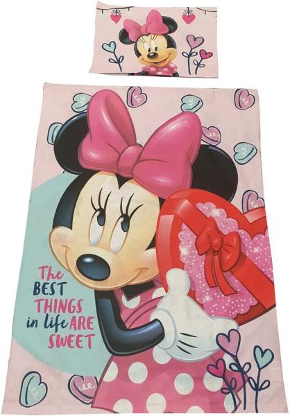 Disney Minnie Maus Kinder-Bettwäsche Set 'The best Things in Life are Sweet'