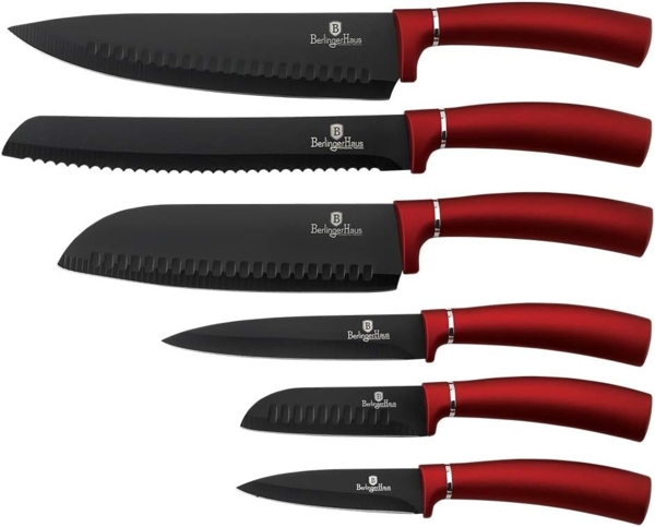 Berlinger Haus Berlinger Haus Set mit 6 Küchenmessern Burgundy Line BH2542