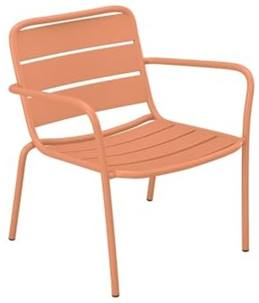 Vente-unique - MIRMANDE Gartensitzgruppe Metall Orange - B 67,5 cm x H 71,5 cm x L 60 cm