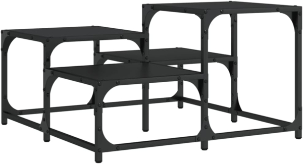 vidaXL Couchtisch Schwarz 68x68x40 cm Holzwerkstoff 837747