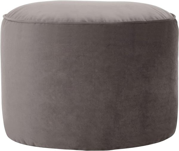 Icon Runder Sitzpuff „Milano“, XL Samt Sitzsack Hocker, Groß Fußhocker für das Wohnzimmer, Sitzkissen