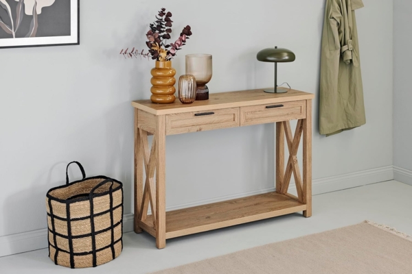 Jahnke Chalet Console SK Konsole, Engineered Wood, Montana Eiche Nb, One Size