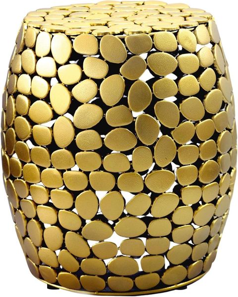 Design Beistelltisch rund 40cm aus Aluminium gold – Couchtisch Alu – kleiner Wohnzimmertisch Metall – Dekotisch Wohnzimmer Handmade