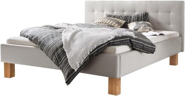 Hasena Dream Pronto Noemi Polsterbett 180x200 Wildbuche natur, geölt 335-Pepe grey