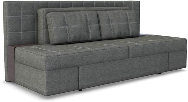 VICCO Schlafsofa mit Bettfunktion 235 x 105 cm Grau Dreisitzer Couch Taschenfederkern Schlafcouch