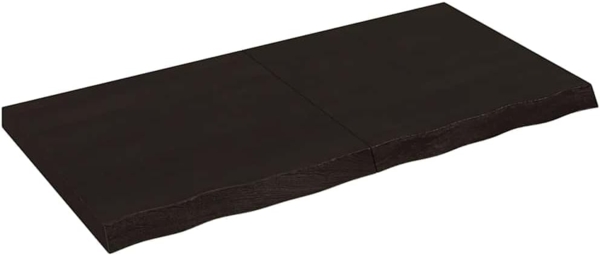 vidaXL Wandregal Dunkelbraun 120x60x(2-6)cm Massivholz Eiche Behandelt 363819
