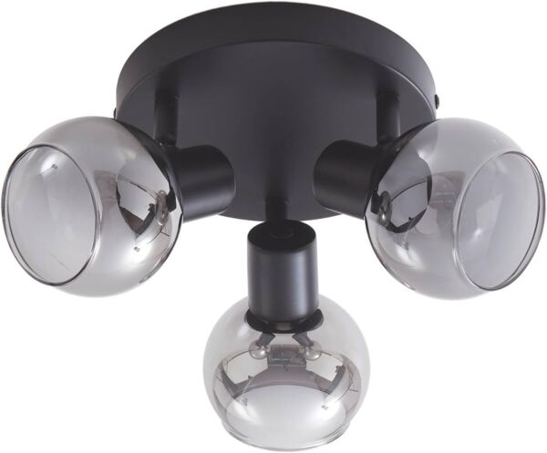 Lindby Deckenstrahler Hedvig, Metall, Schwarz IP20, 3 x 10 W LED