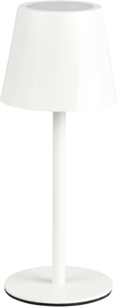 Akku LED Tischleuchte DIAZ kabellos für Innen & Außen, Weiß - 21cm klein