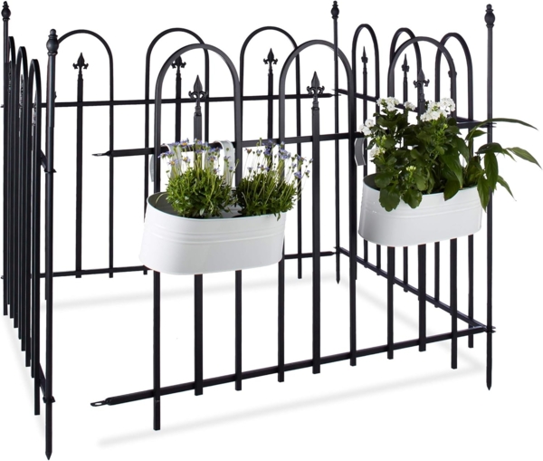 Gartenzaun Metall 4er Set GOTH 10020691