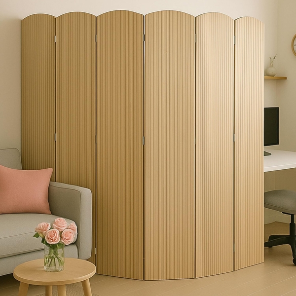 Bambus Paravent HWC-O30, Raumteiler Trennwand Sichtschutz, zusammenklappbar 6 Paneele 170x245cm