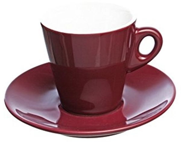 mara TOGNANA Snackschale 4er Set Espressotasse mit Untertassenn, Pflaume Keramik