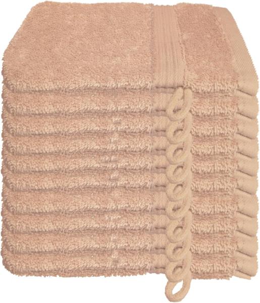 Julie Julsen Waschhandschuh 10-Waschhandschuh-Pastell Beige-Waschhandschuh 15 x 21 cm (10-tlg)