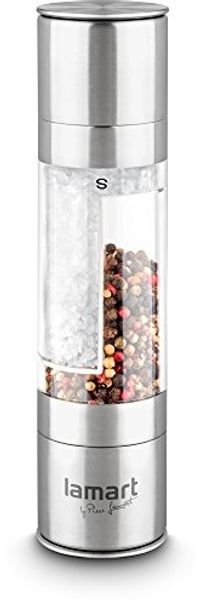 Lamart LT7014 Salz- & Pfeffermühle Edelstahl Transparent Acryl Edelstahl Pfeffer Salz 5 5 cm
