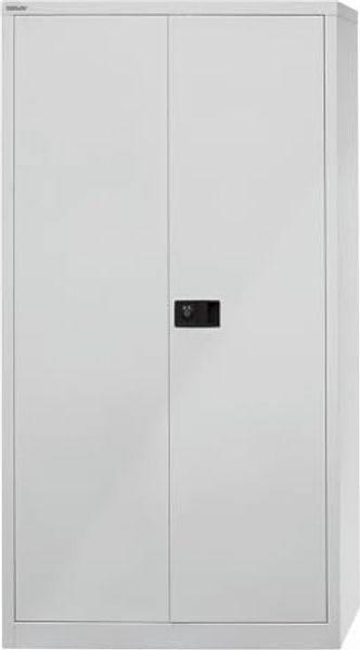 Bisley 'Universal' Flügeltürenschrank, Lichtgrau, 180,6 x 40 x 91,4 cm, 3 Fachböden Bild 5