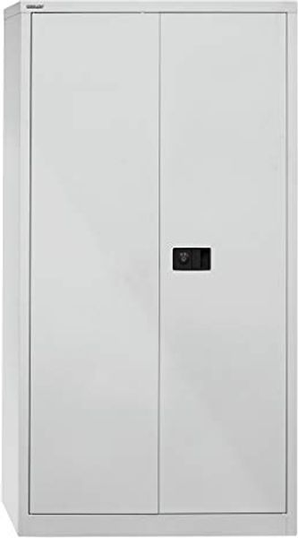 Bisley 'Universal' Flügeltürenschrank, Lichtgrau, 180,6 x 40 x 91,4 cm, 3 Fachböden Bild 7