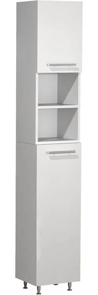 VCM Badmöbel Hochschrank Lisalo 918741 Weiß H. 170 x B. 30 x T. 25 cm