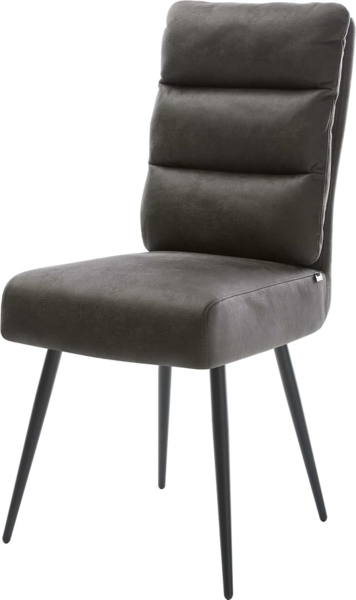 Stuhl Pela-Flex 4-Fuß konisch Schwarz Vintage Anthrazit