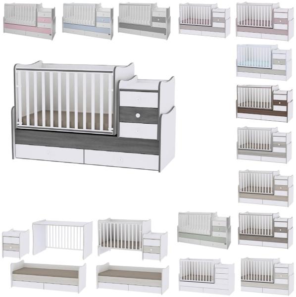 Lorelli 'Maxi Plus New' Babybett mit Schaukelfunktion dunkelgrau