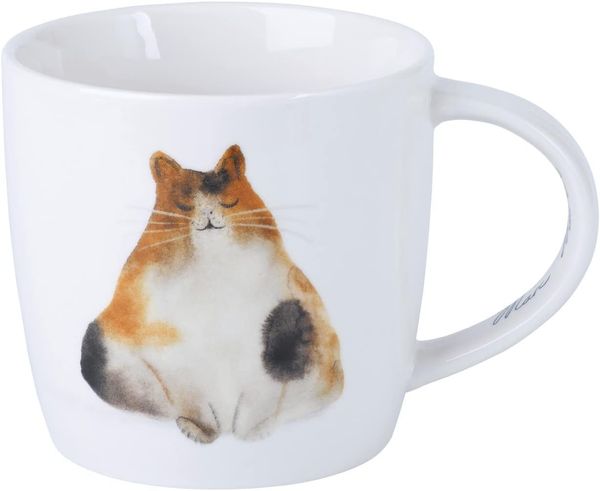 Maxwell & Williams DX1222 Becher 400 ml FELINE FRIENDS Content Cat, Porzellan, in Geschenkbox